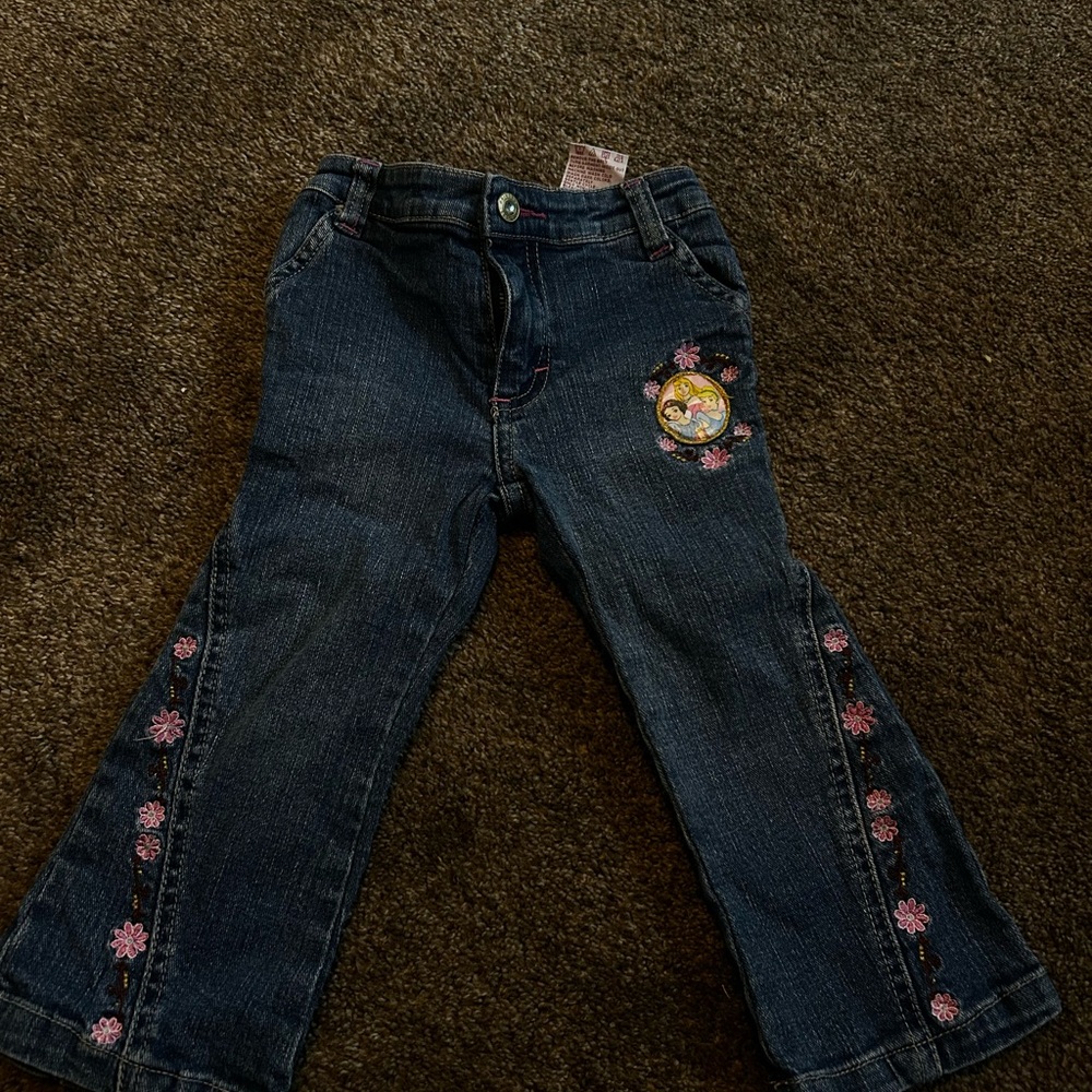 Y2k Walt Disney Princess Embroidered Jeans